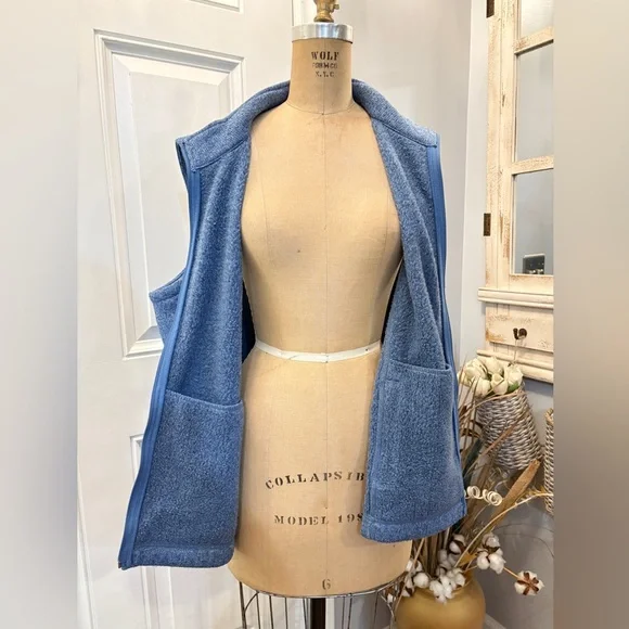 T‎ by Talbots Blue Women's Zip Vest 2XP Chic Layering Piece - Picture 6 of 10